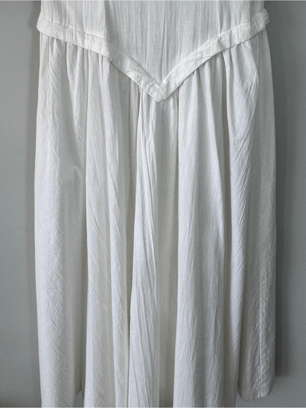 VTG 80s White Cotton lace detail heart button Dress Embroidered romantic boho 8 - Picture 10 of 11
